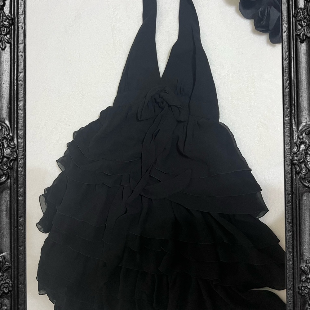 ZARA Vintage Black Halter Dress - Picture 1 of 2